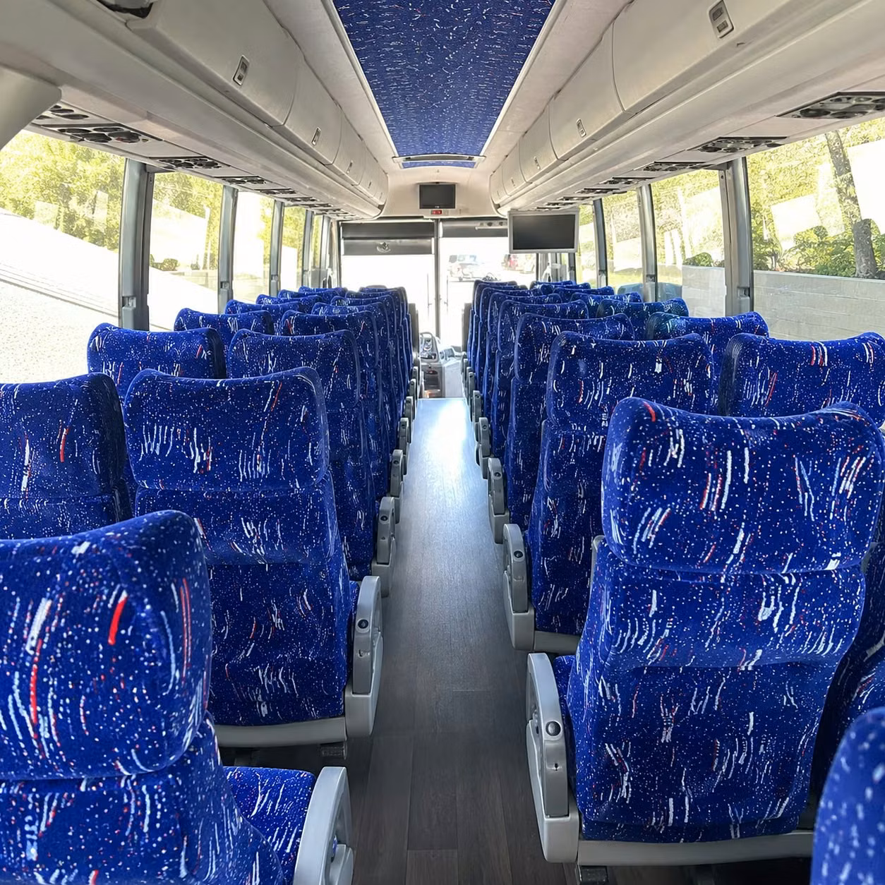 56 passenger charter bus interior